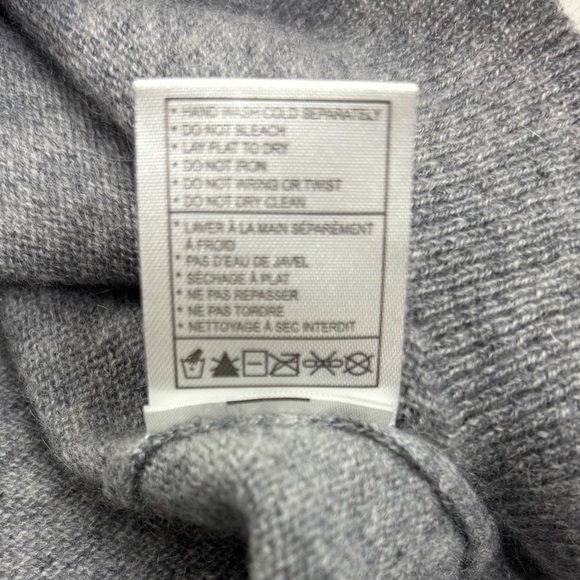 Quince Women XL 100% Cashmere Short Sleeve Sweater Crewneck Gray Quiet Luxury - Picture 9 of 11